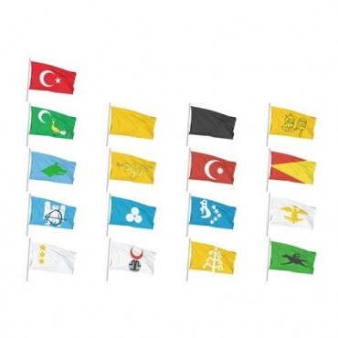  17’li Türk Devletleri Gönder Bayrağı Seti